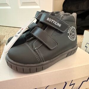 Grey Bottilini Leather Ankle Orthopedic Boots
